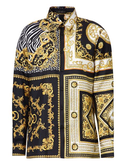 camisa versace hombre fashion|authentic versace shirts.